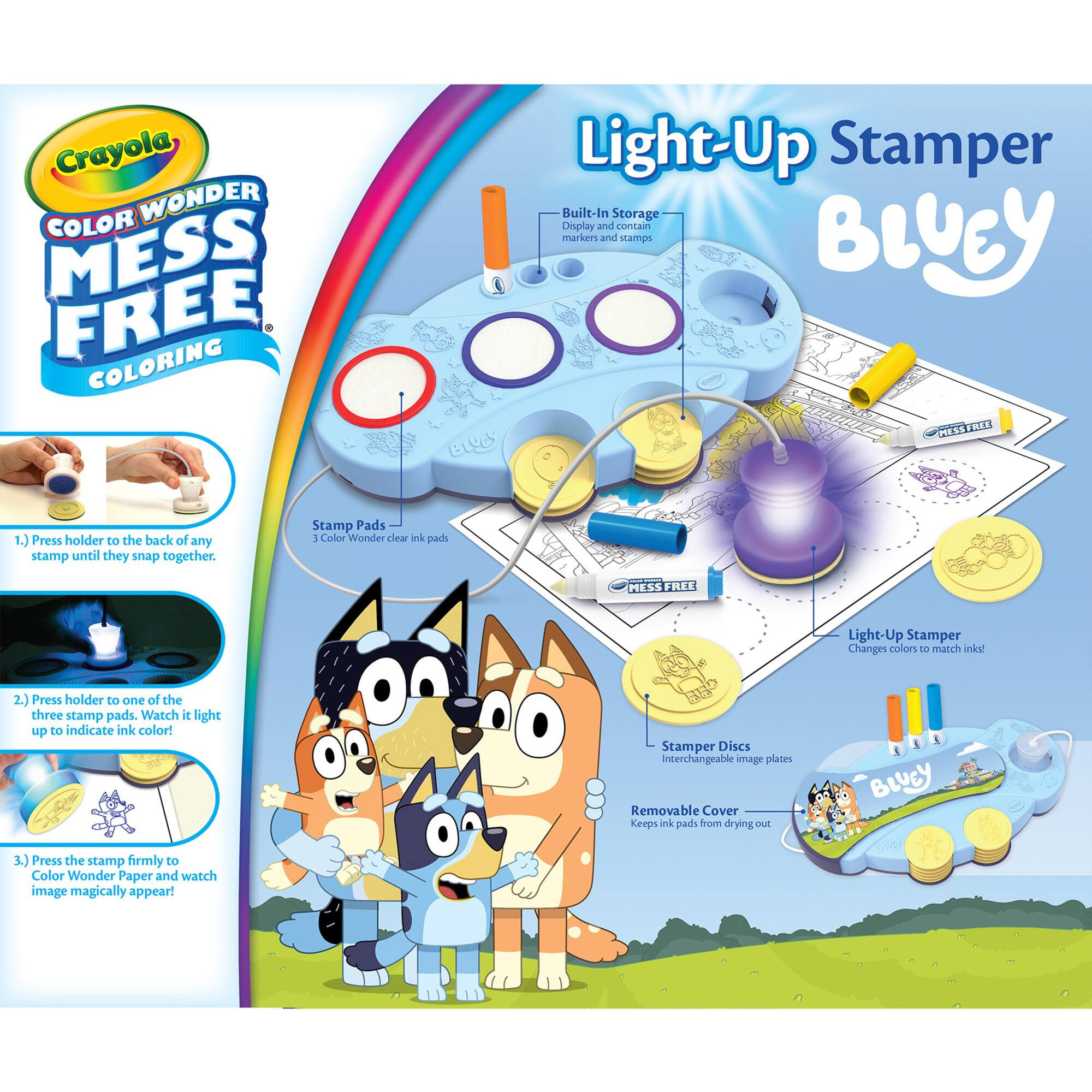 Crayola® Magic Light-Up Bluey Stamper Set